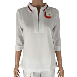 MclLHENNY Dry Goods Ladies 3/4 Sleeve 1/2 Zip Polo Shirt - Ladies XL (WM646-01)